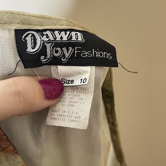 Vtg DAWN JOY Romantic Floral Maxi Dress Crinkle 90s Whimsigoth Fairy Grunge - 10 - Picture 6 of 6